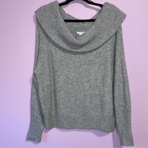 H&M Off Shoulder Cowl Neck Sweater Women S Oversized Cozy Wool Normcore Preppy
